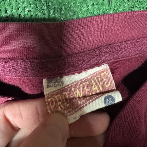 Vintage 1990s Tabor College University Sweater Red Size Medium Baggy Preppy Y2K - Picture 3 of 4